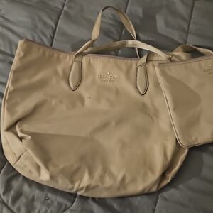 Kate Spade Tan Tote with Matching Pouch